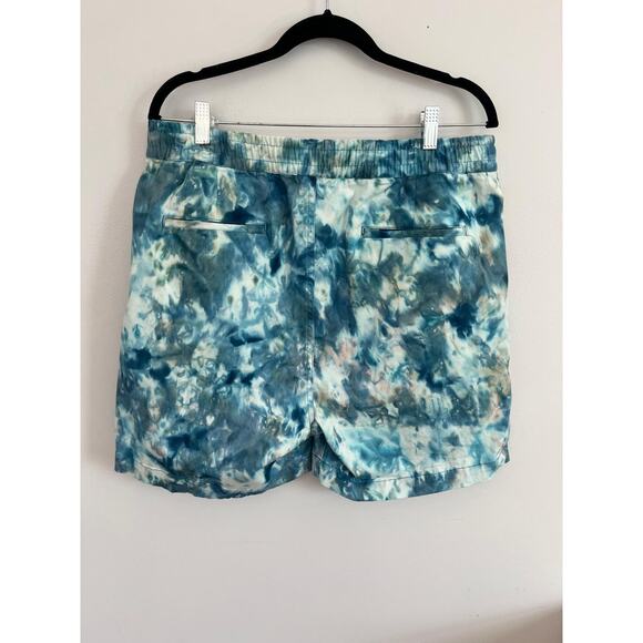 Corridor Swim Trunks Men L Blue Tie Dye Elastic Waist Mesh‎ Lined Shorts - Picture 2 of 8